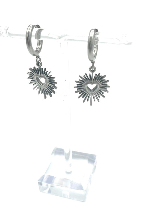 Oorbellen met stralend hart