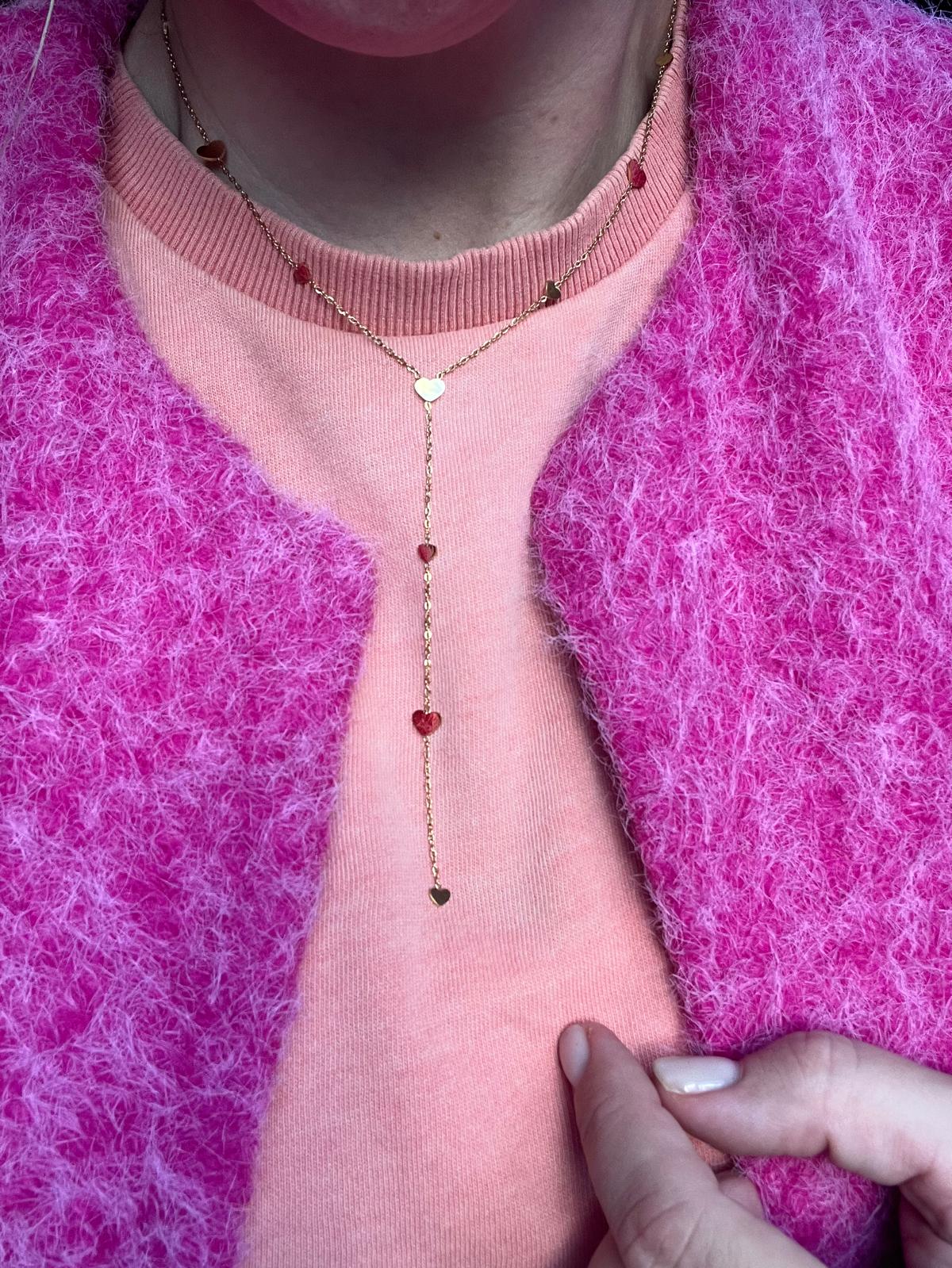 Ketting met hangende hartjes