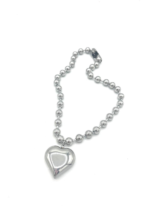 Statement ketting met groot hart