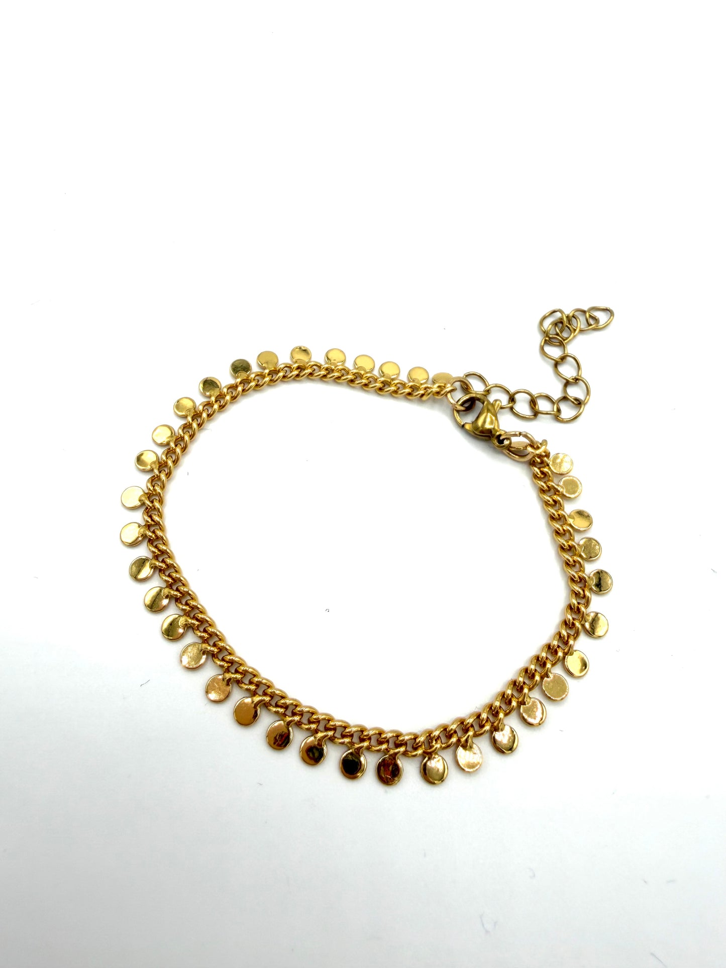 Goudkleurige armband met fonkelende rondjes