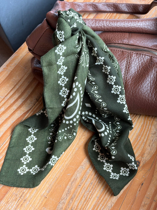 Paisley sjaal mysterieus groen