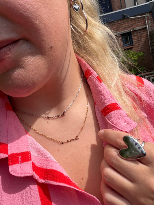 Mama ketting goudkleurig