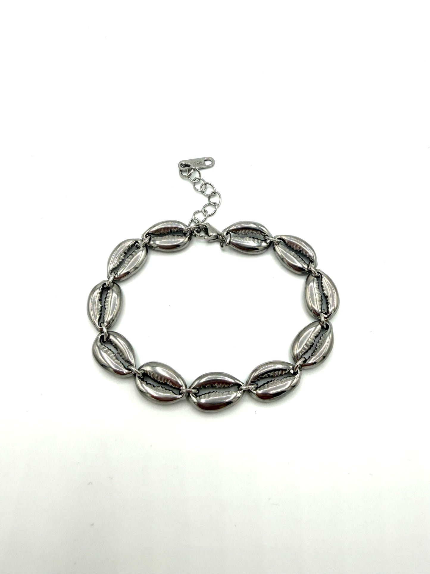 Schelpenarmband zilverkleurig