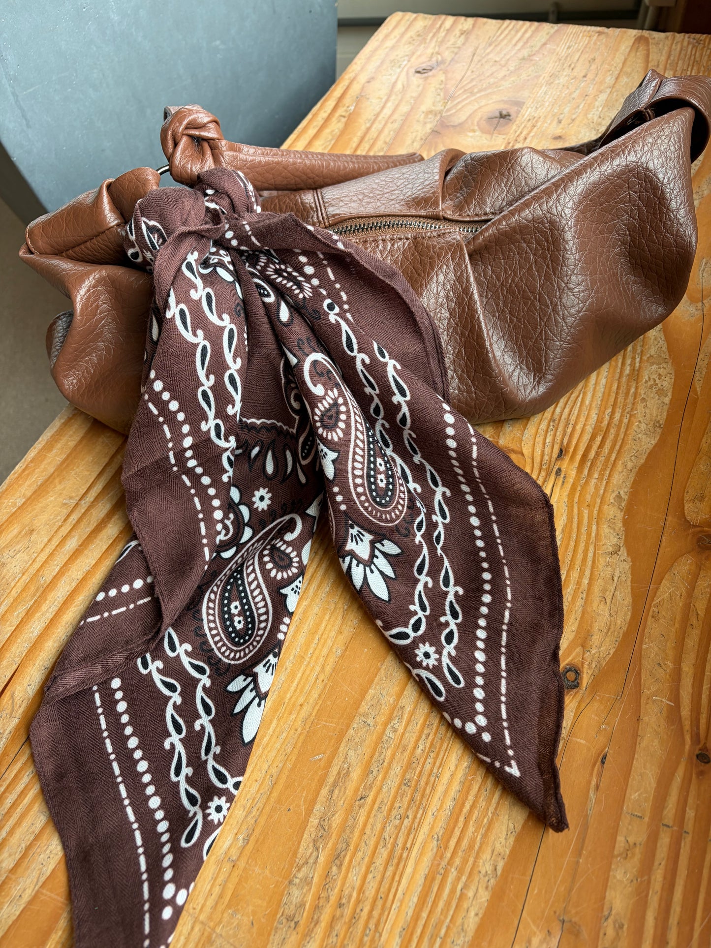 Paisley sjaal warm bruin