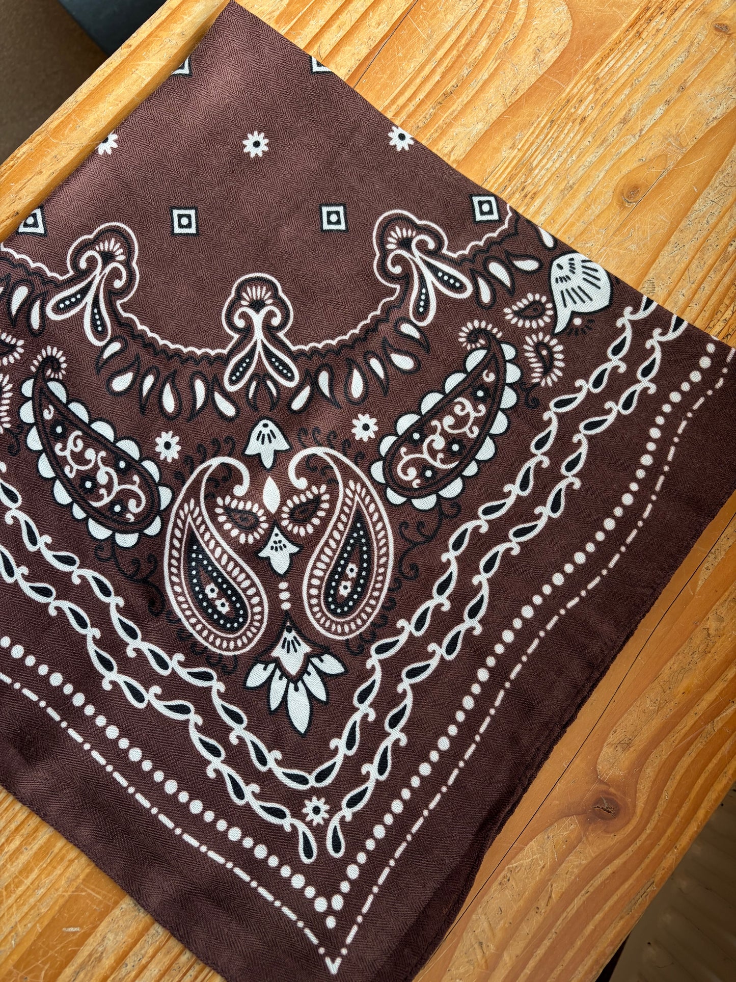 Paisley sjaal warm bruin