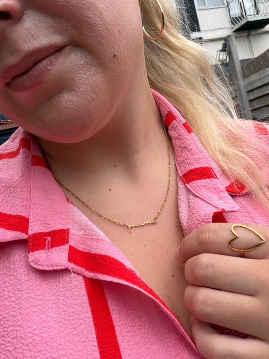 Mama ketting goudkleurig