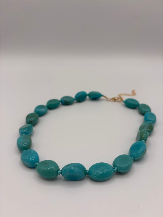 Kralenketting blauw