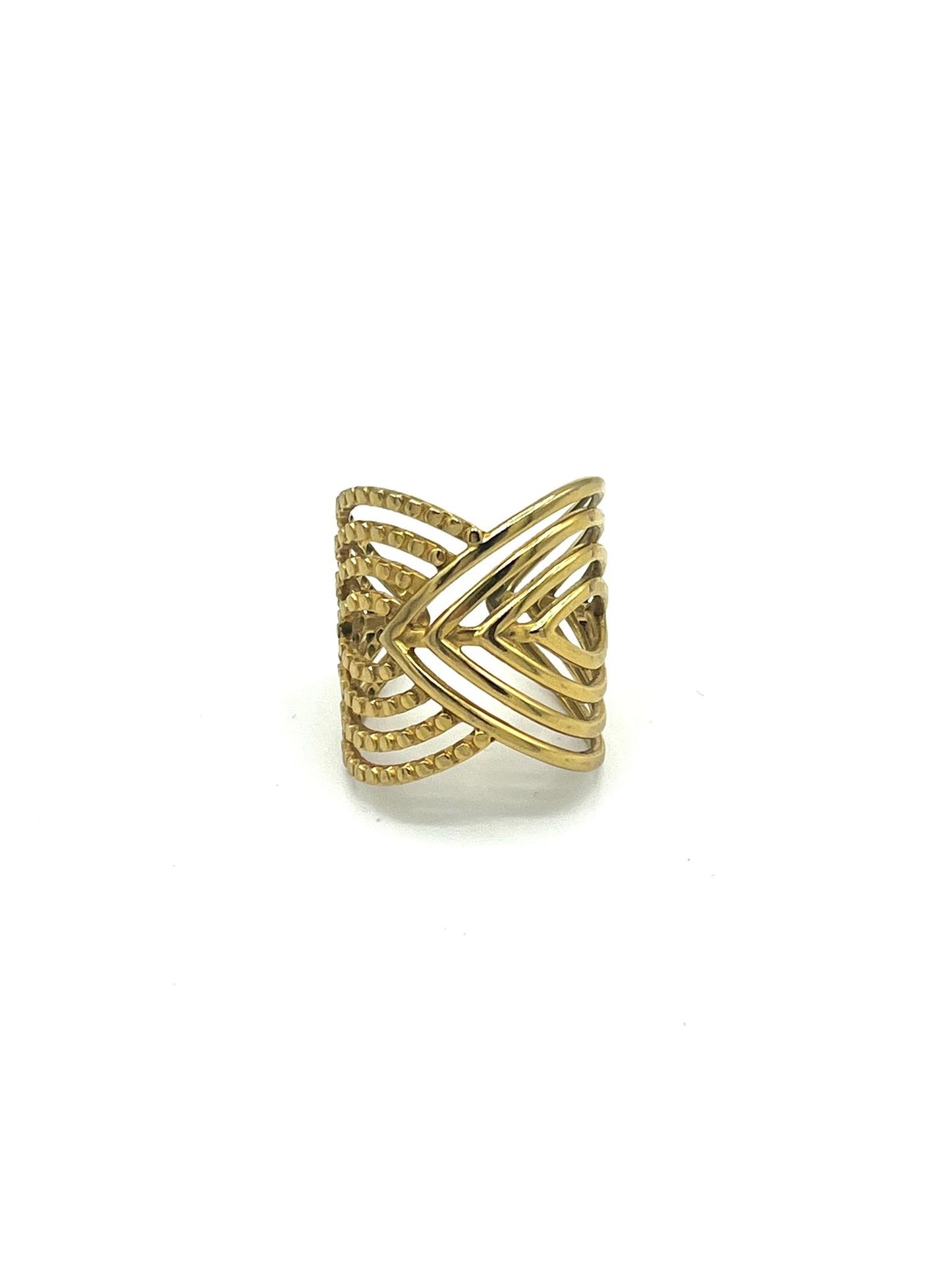 Bold ring met lijnen