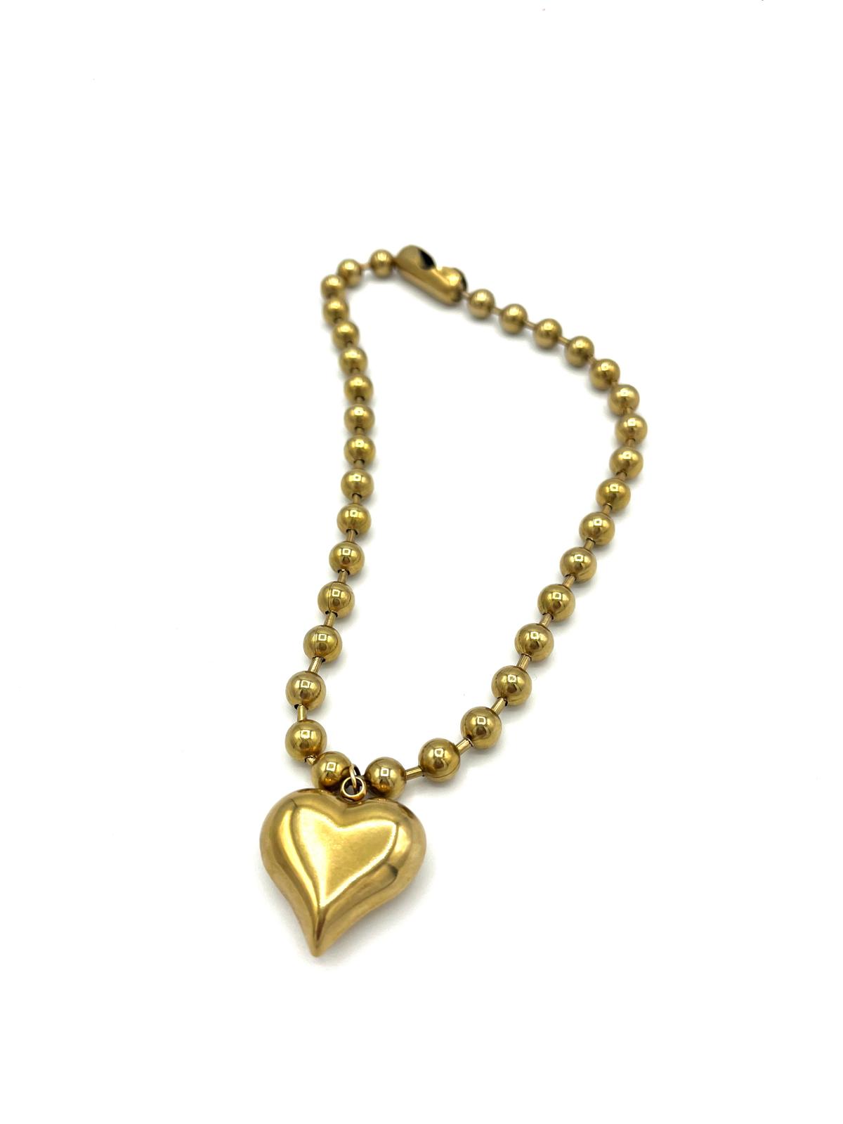 Statement ketting met groot hart
