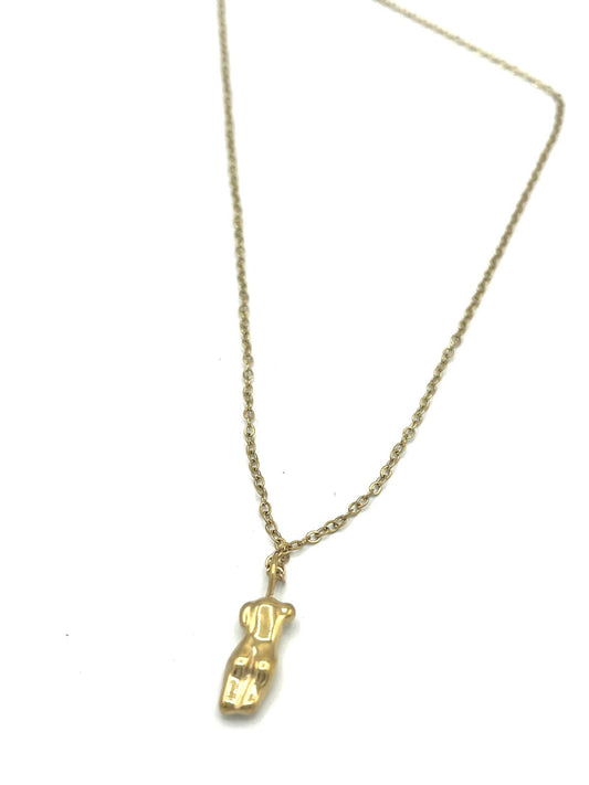 Ketting met vrouwenlichaam bedel