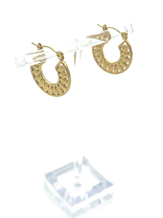 Goudkleurige oorbellen met motief