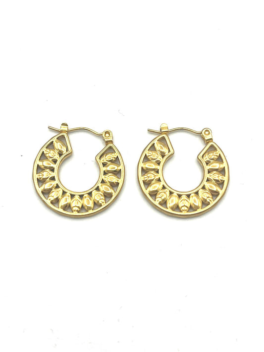 Goudkleurige oorbellen met motief