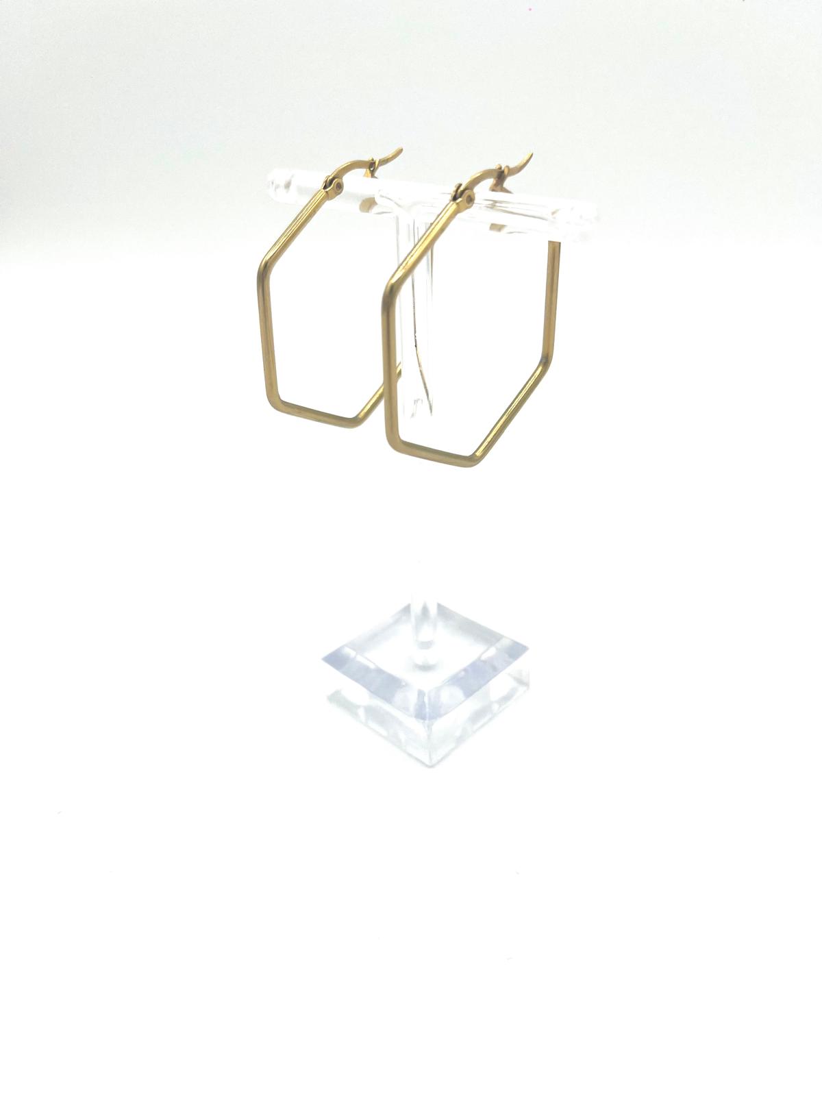 Oorbellen in zeshoekige vorm