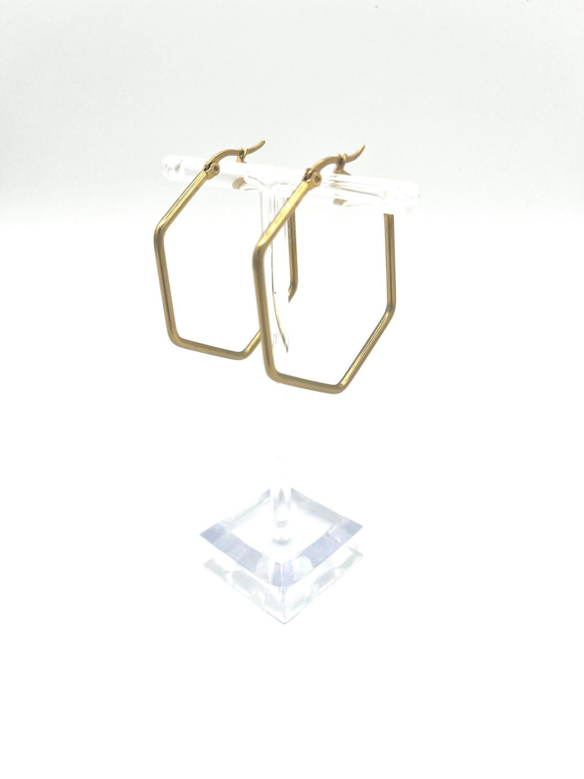 Oorbellen in zeshoekige vorm