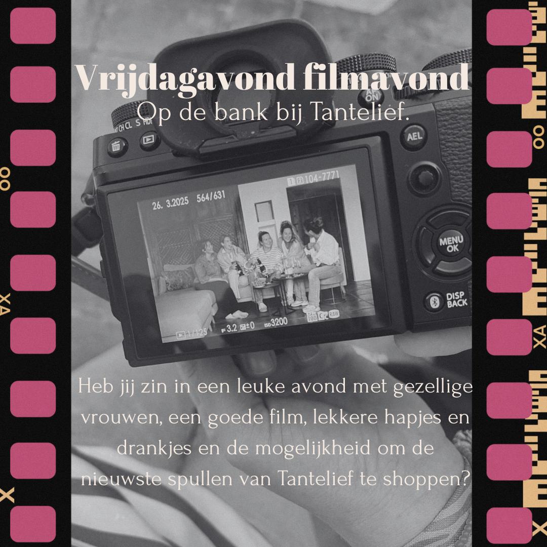 Vrijdagavond filmavond. Bij Tantelief op de bank.