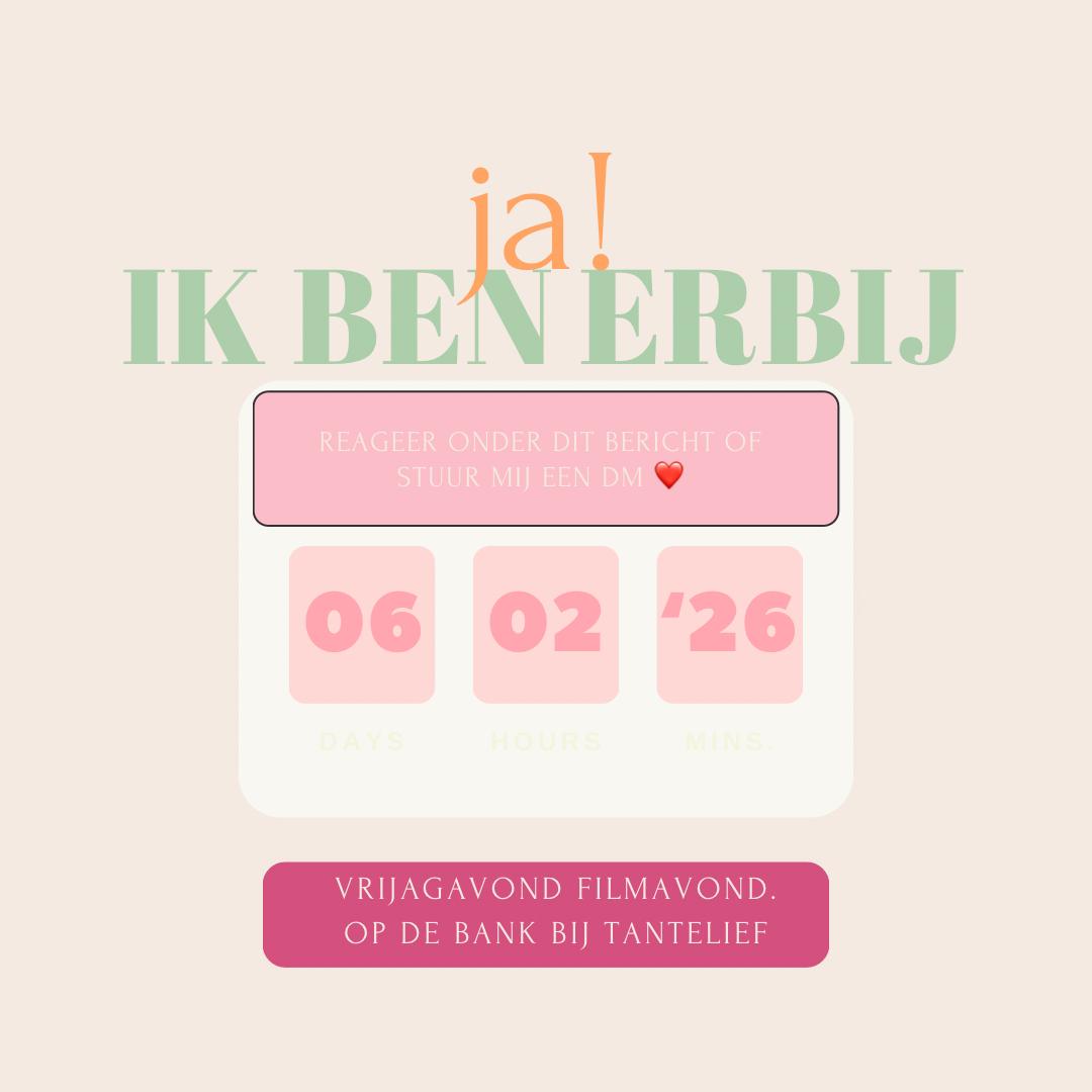 Vrijdagavond filmavond. Bij Tantelief op de bank.