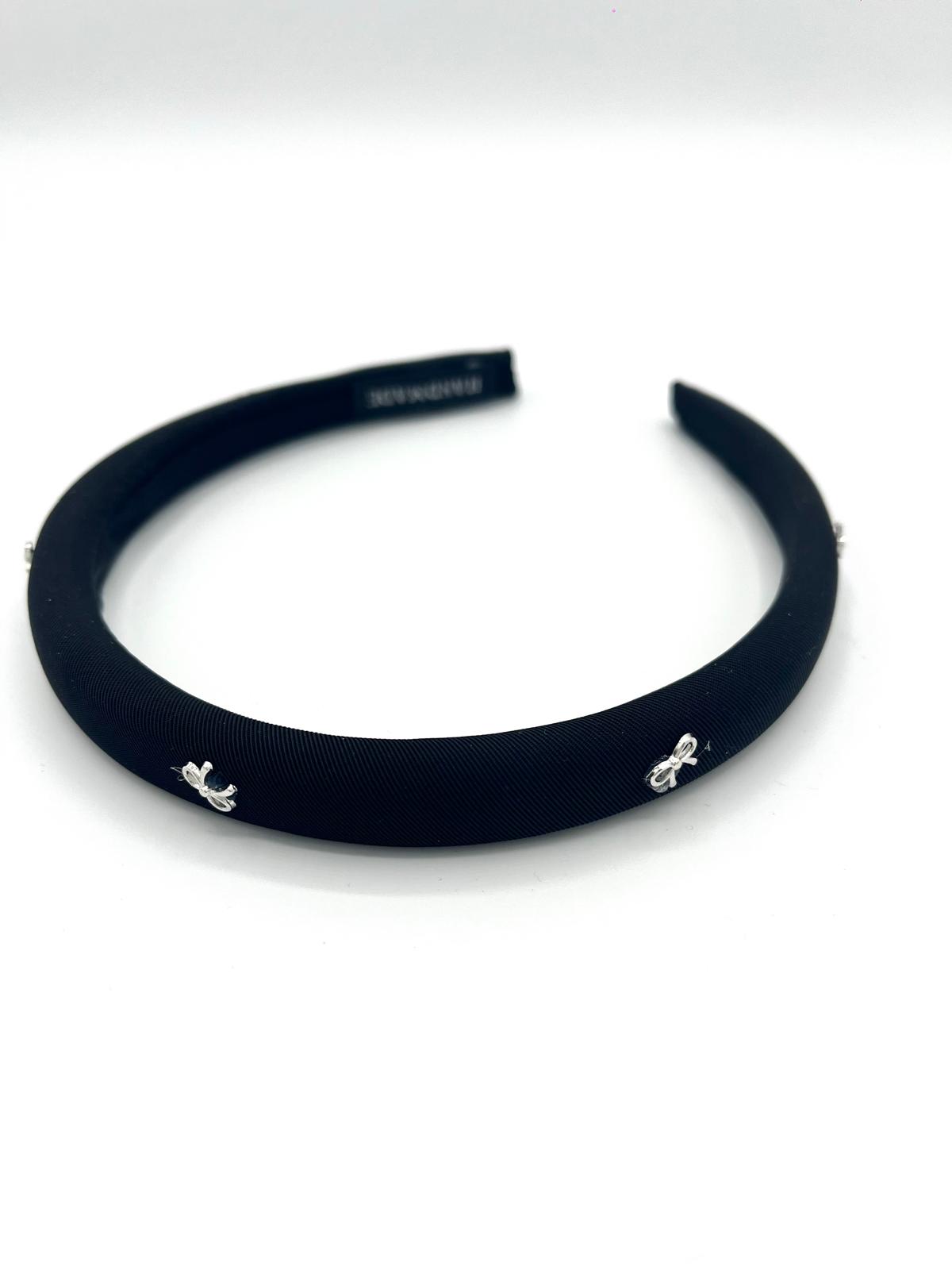 Zwarte haarband met strikjes