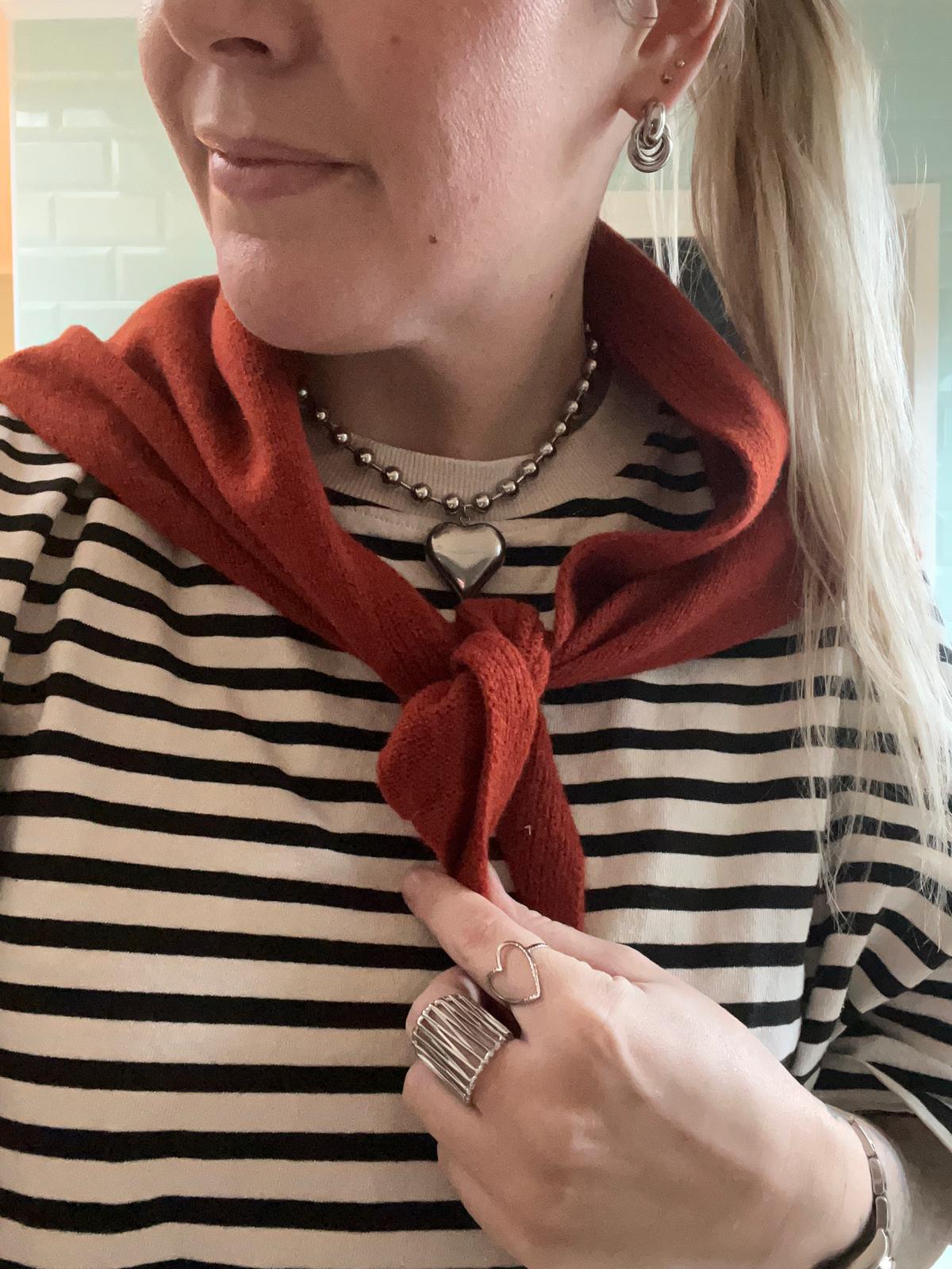 Driehoek sjaal, roest.