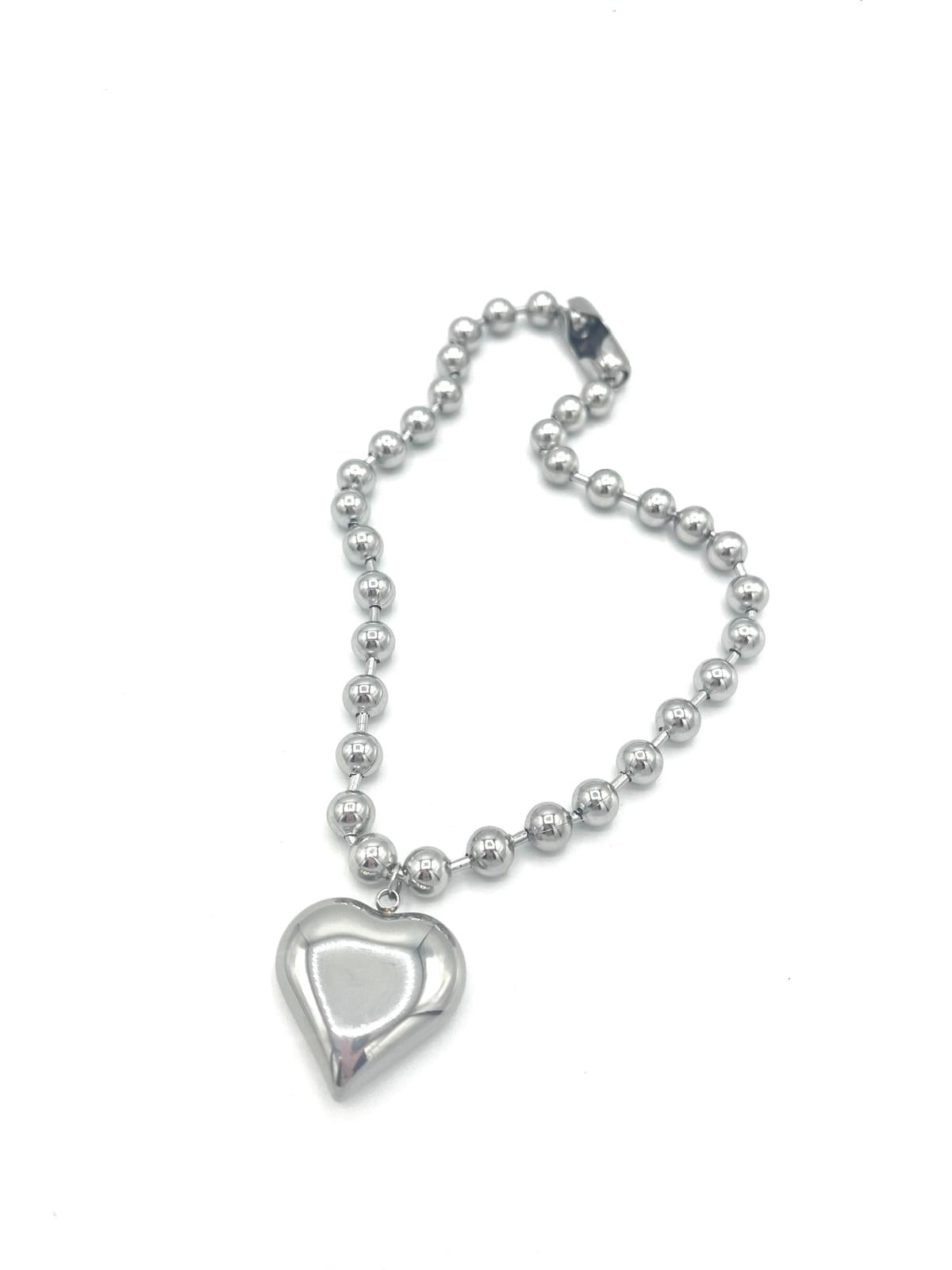 Statement ketting met groot hart