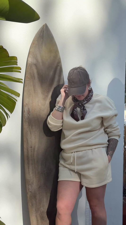 Beige verwassen pet