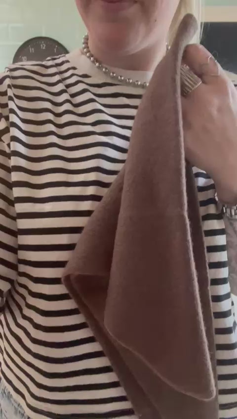 Driehoek sjaal, bruin.